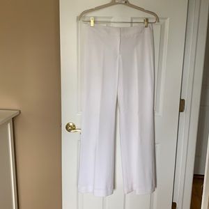 White House Black Market White Flare Leg Pants